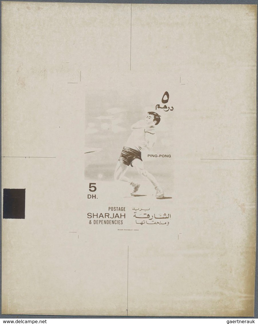 09769 Schardscha / Sharjah: 1971, Sports (golf, basketball, tennis, table tennis and cricket) complete set