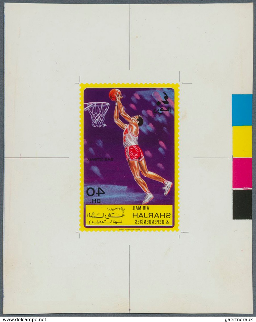 09770 Schardscha / Sharjah: 1971, Sports (golf, basketball, tennis, table tennis and cricket) complete set