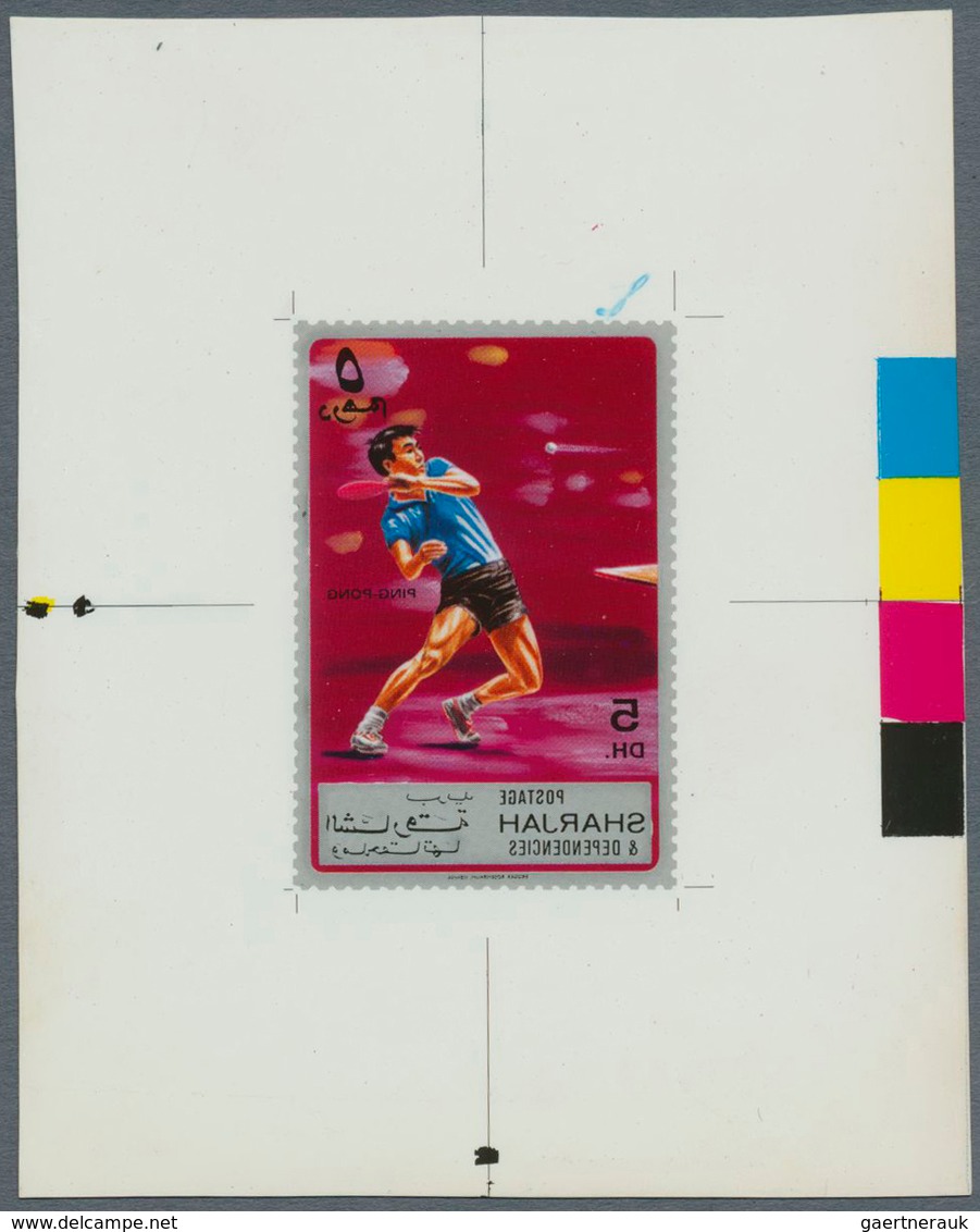 09770 Schardscha / Sharjah: 1971, Sports (golf, basketball, tennis, table tennis and cricket) complete set