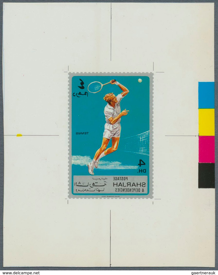 09770 Schardscha / Sharjah: 1971, Sports (golf, basketball, tennis, table tennis and cricket) complete set