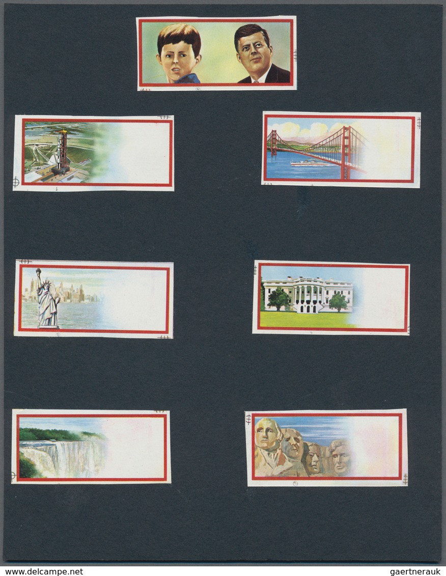 09785 Schardscha / Sharjah: 1972, John F. KENNEDY Complete Set Of Six Imperforate PROOFS With White Margin - Schardscha