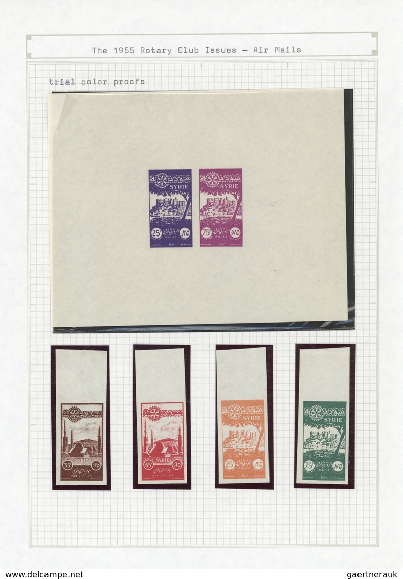 09915 Syrien: 1955, Rotary Six Souvenir Sheets In Unissued Colors Without Frameprint (Kleinbogen) And Set - Syrien