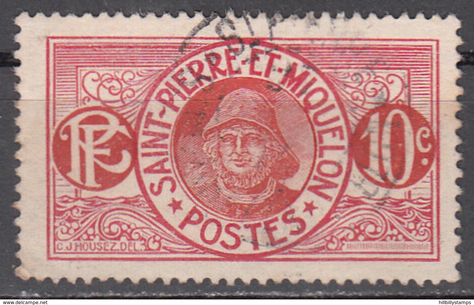 ST. PIERRE AND MIQUELON    SCOTT NO. 84    USED    YEAR  1909 - Usados