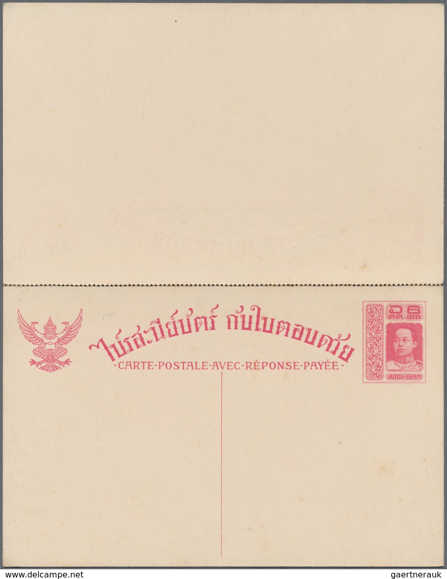 09978 Thailand - Ganzsachen: 1913 Postal Stationery Cards 5s. Brown, 6s. Deep Rose And Double Card 6+6s. D - Thaïlande