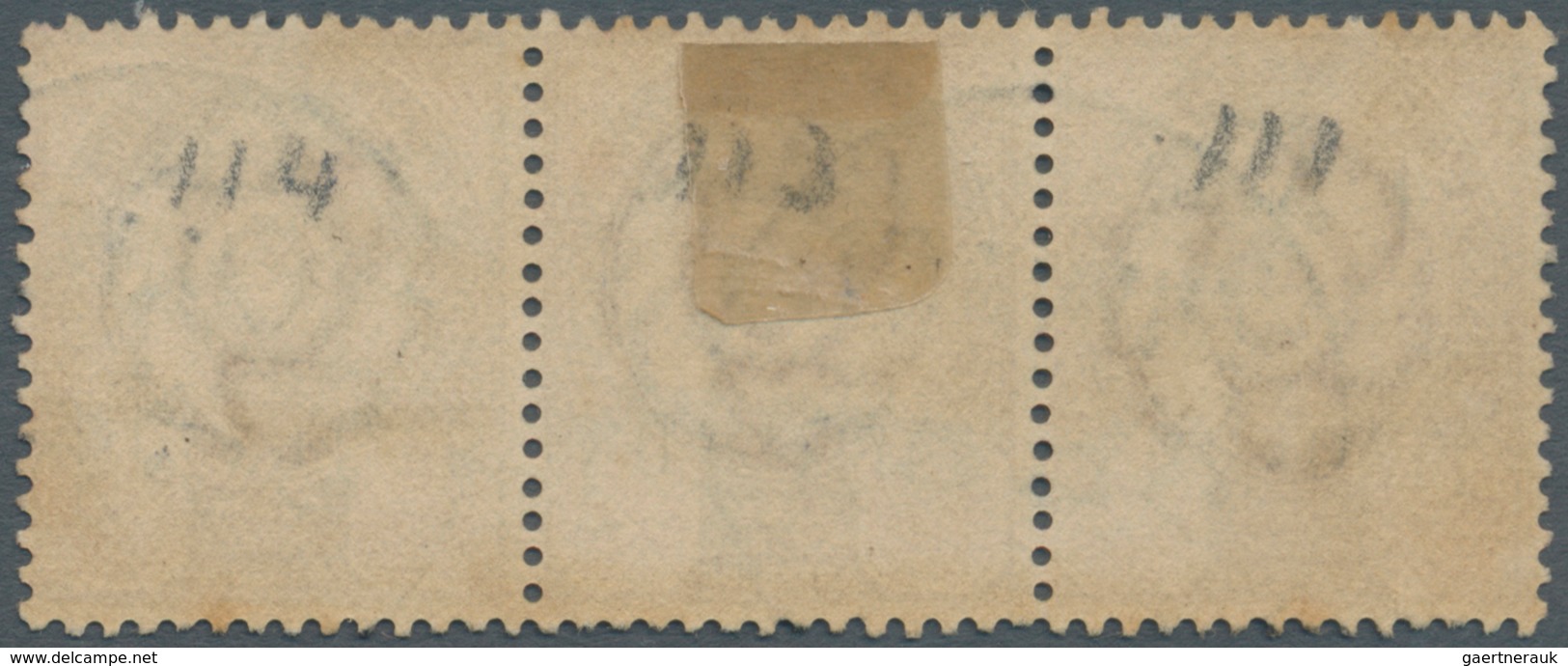 09997 Thailand - Stempel: "KAMPHAENG PHET" Native Cds On 1894-99 4a. On 12a. Horizontal Strip Of Three, Tw - Thaïlande