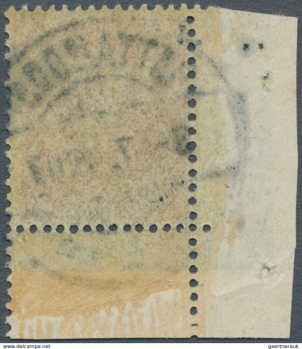 10009 Thailand - Stempel: SIAMESE POST OFFICES IN CAMBODIA 1907. Indo-China SG 36, 20c Green/red (bottom L - Thaïlande