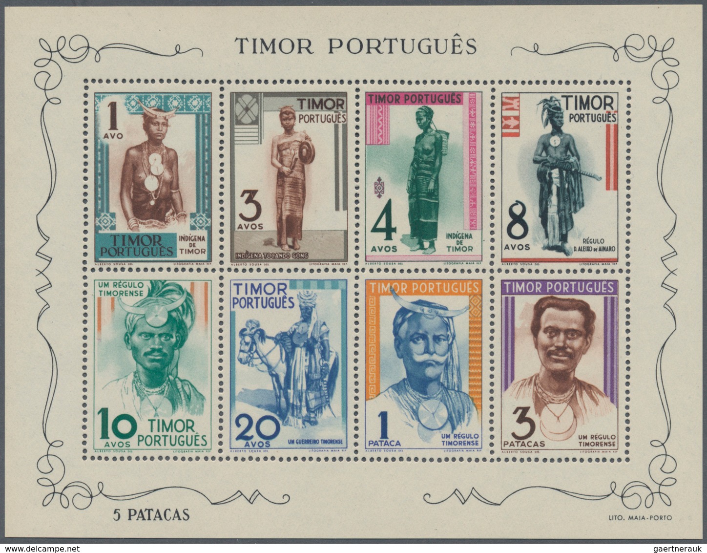10038 Timor: 1939/48, New York Exposition Resp. First S/s, Mint Never Hinged MNH (Michel Cat. 580.-) - Osttimor