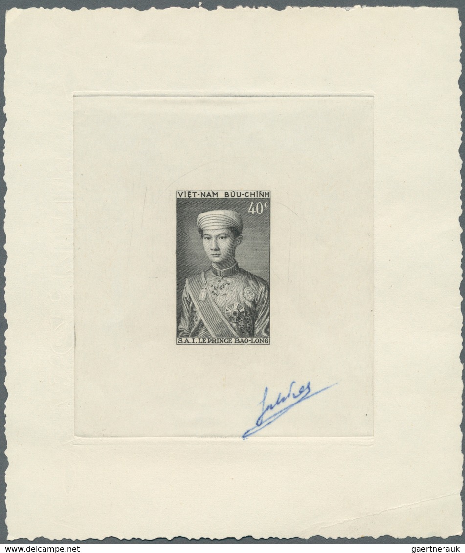 10062 Vietnam - Besonderheiten: 1954, EMPEROR BAO-DAI. Epreuve D'artiste Signée In Black For The 40c Value - Vietnam