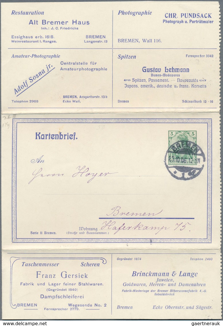 10136 Thematik: Anzeigenganzsachen / Advertising Postal Stationery: 1906, German Empire. Advertising Lette - Non Classés
