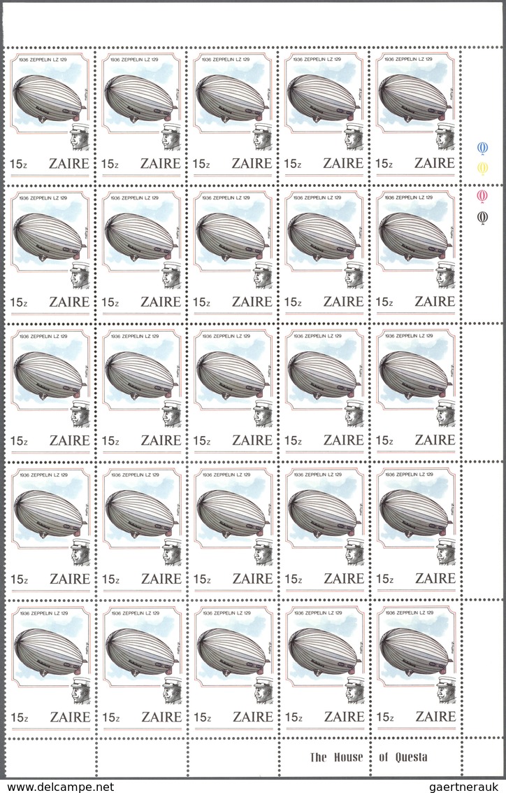 10173 Thematik: Ballon-Luftfahrt / Balloon-aviation: 1984/1994, ZAIRE: Bicentenary Of Aviation With Differ - Arbres