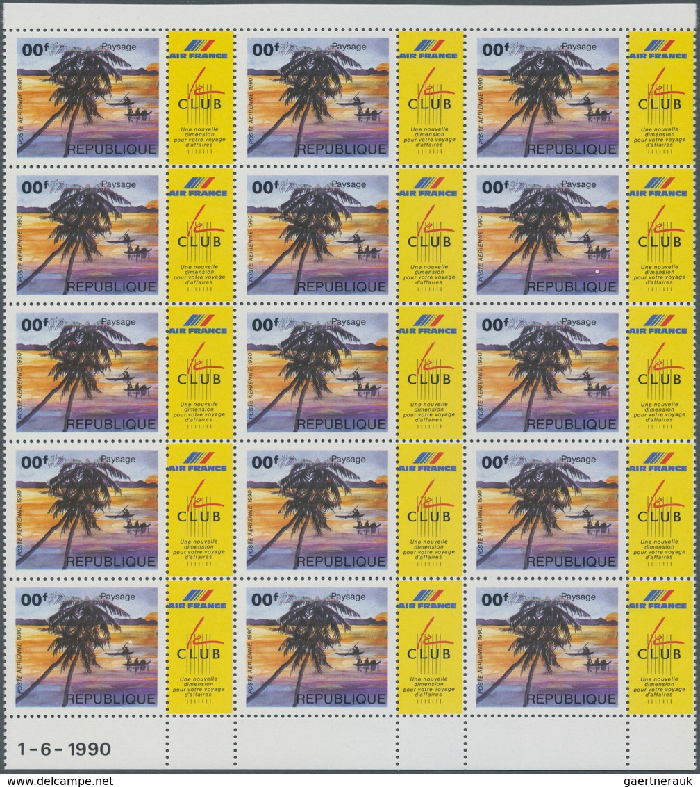 10176 Thematik: Bäume-Palmen / Trees-palms: 1990, FRENCH POLYNESIA: PROOF Stamp Showing Palm Tree, Canoes - Bäume