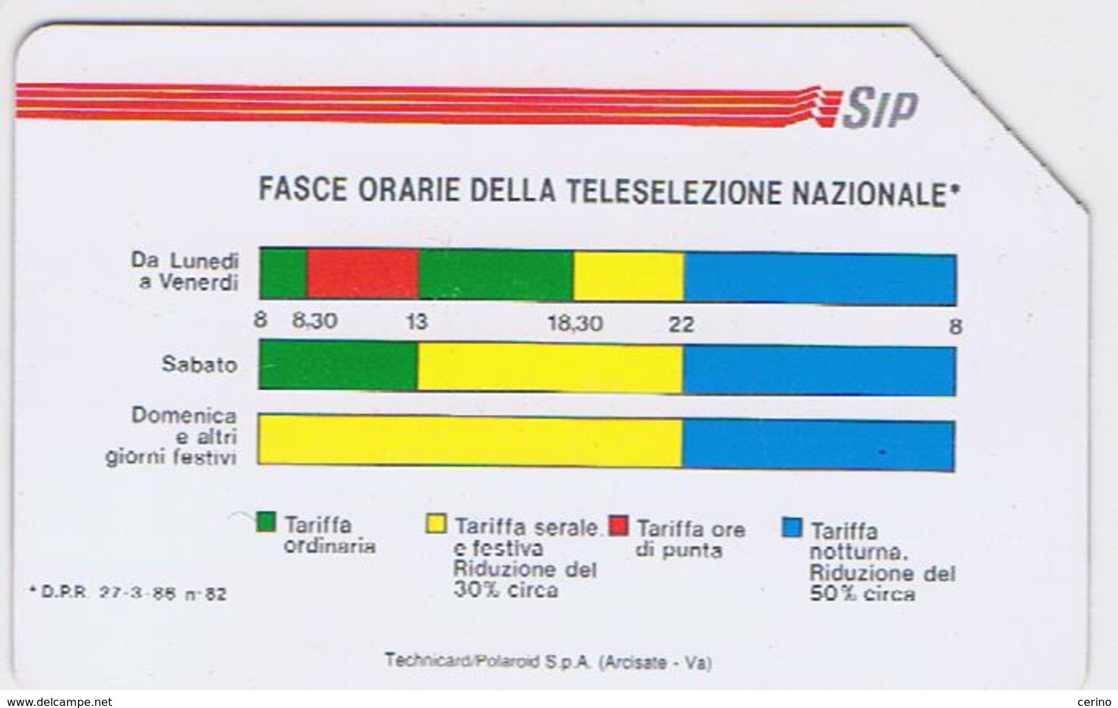 USATA  £. 10.000  -  31.12.1991   FASCE  ORARIE  -  TECHNICARD/POL. - Pubbliche Figurate Ordinarie