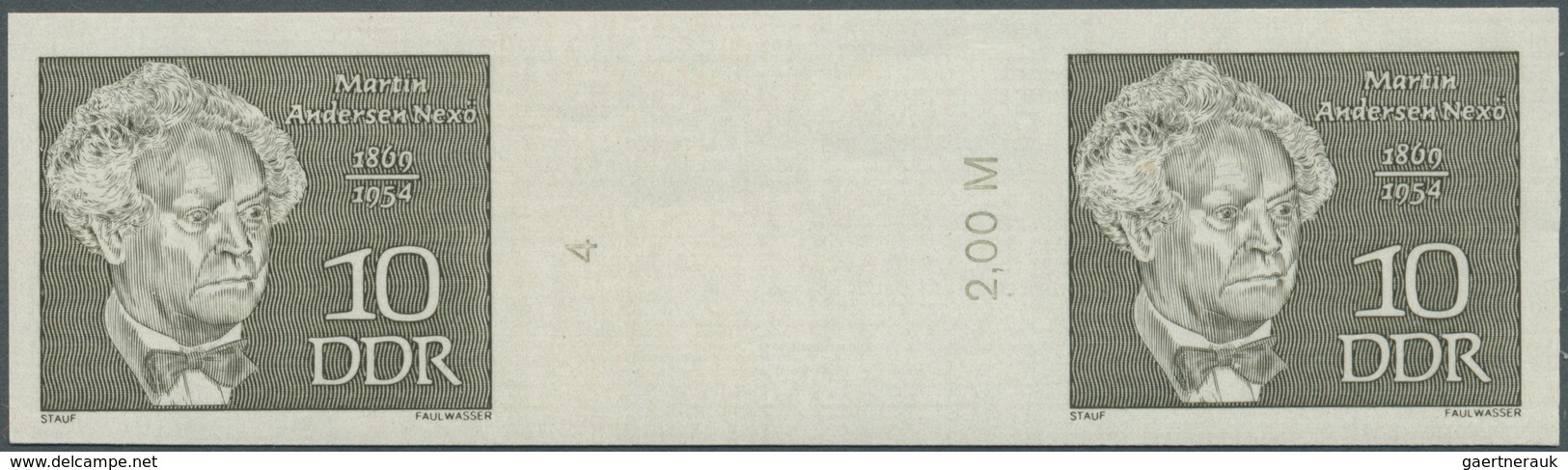 10189 Thematik: Druck-Schriftsteller / Printing-writers, Authors: 1969, DDR: Berühmte Persönlichkeiten 10 - Ecrivains