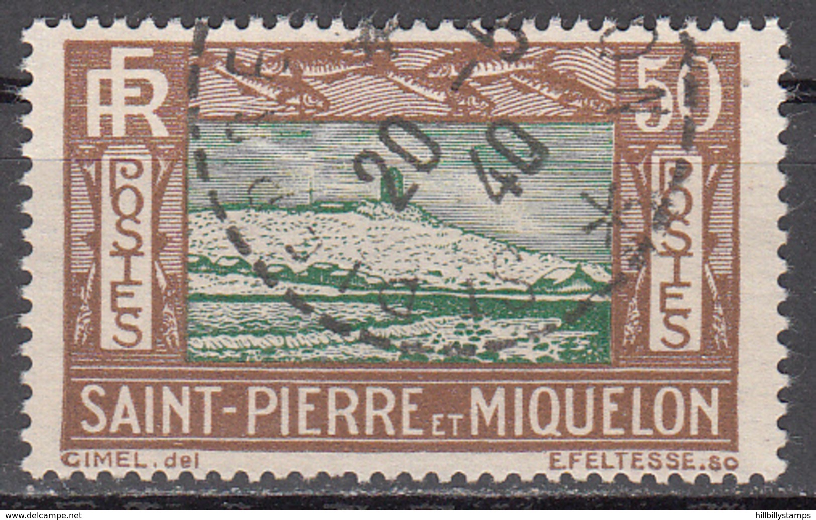ST. PIERRE AND MIQUELON    SCOTT NO. 147    USED    YEAR  1932 - Used Stamps