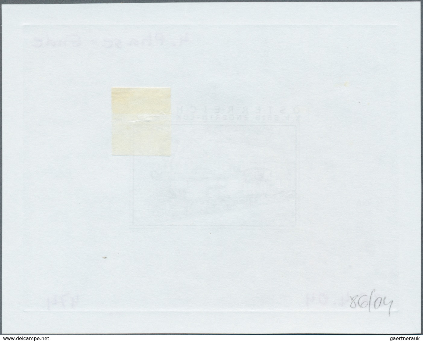 10203 Thematik: Eisenbahn / Railway: 2004, Austria. Proof In Black (marked As 4th Phase/End) For The "Rail - Trains