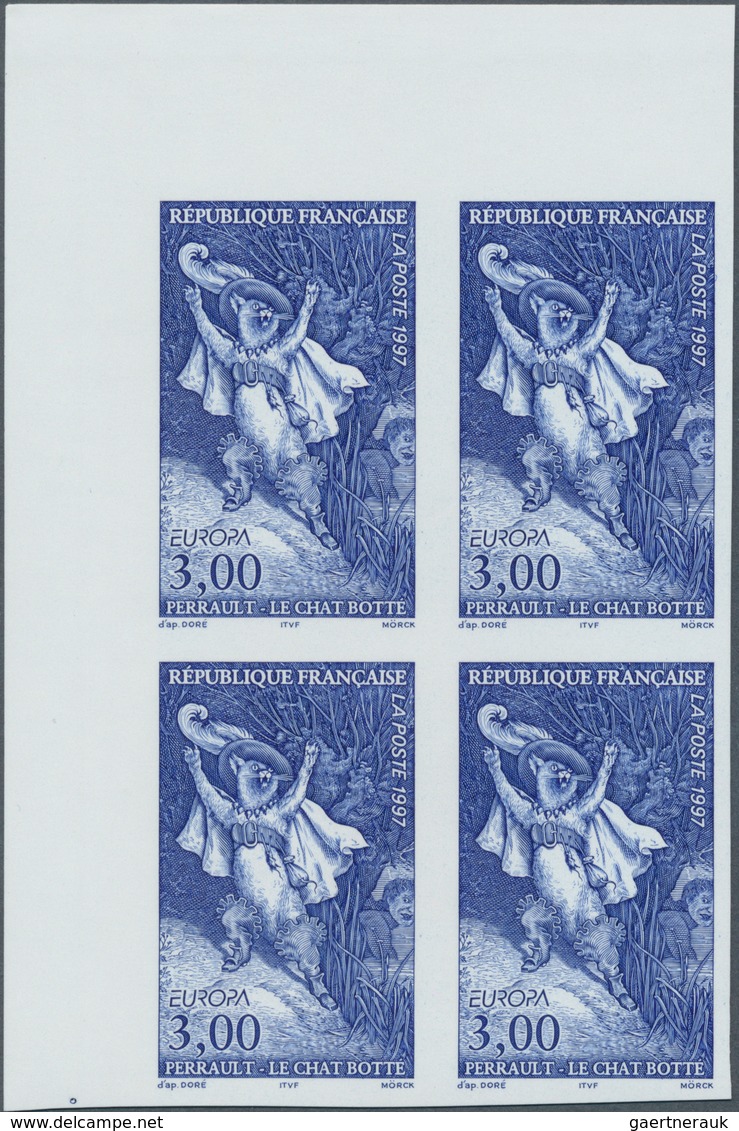 10214 Thematik: Europa / Europe: 1997, France. IMPERFORATE Block Of 4 For The 3fr EUROPA Stamp. Mint, NH. - Idées Européennes