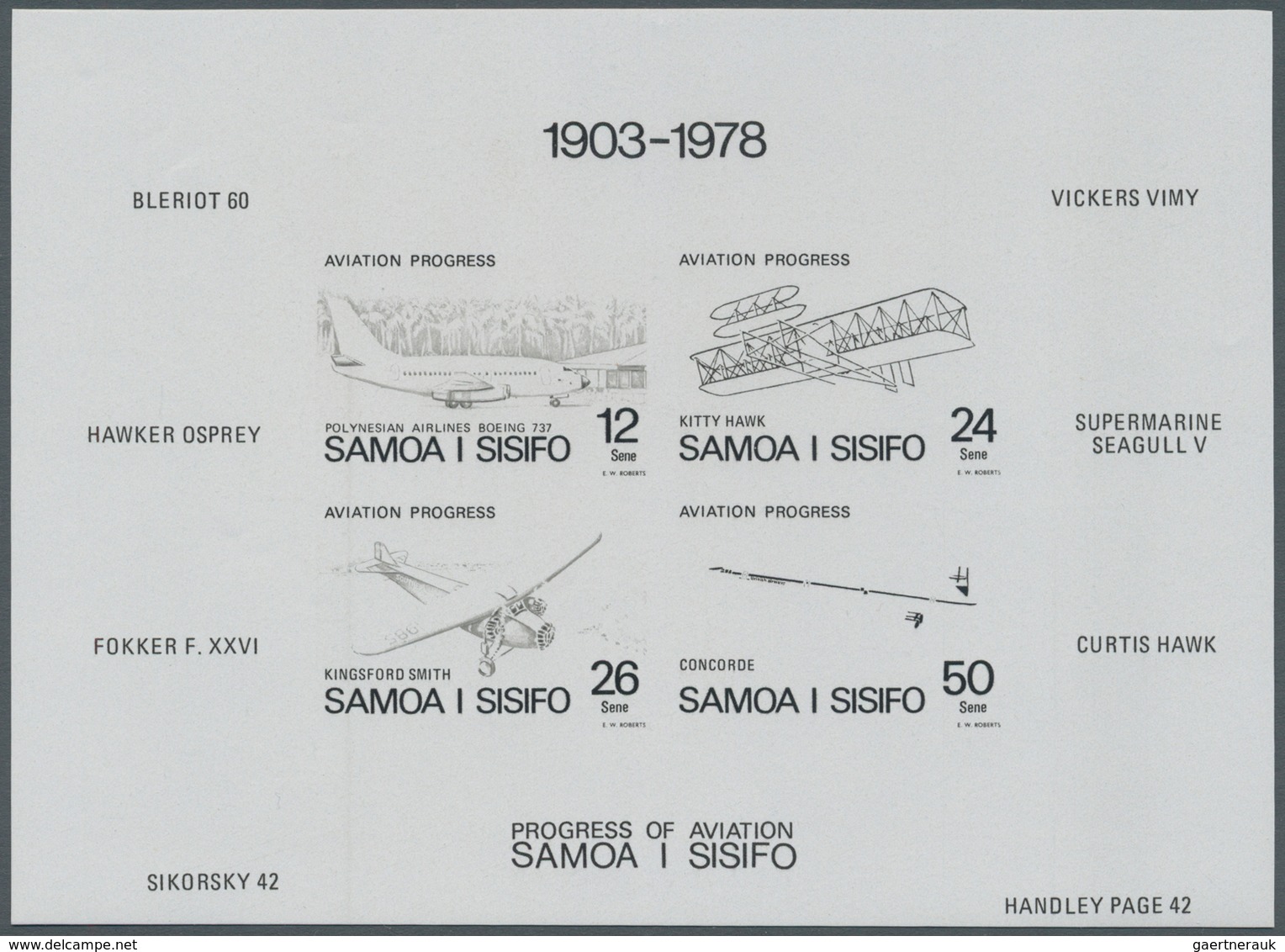 10259 Thematik: Flugzeuge, Luftfahrt / Airoplanes, Aviation: 1978, SAMOA: Progress In Aviation Miniature S - Avions