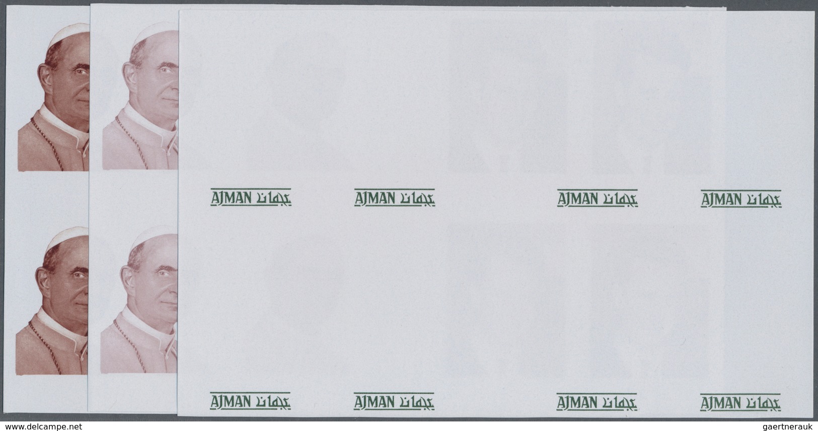 10269 Thematik: Frieden / Peace: 1972, Ajman. Progressive Proofs In 5 Phases (color Separations) For 2 Val - Non Classés