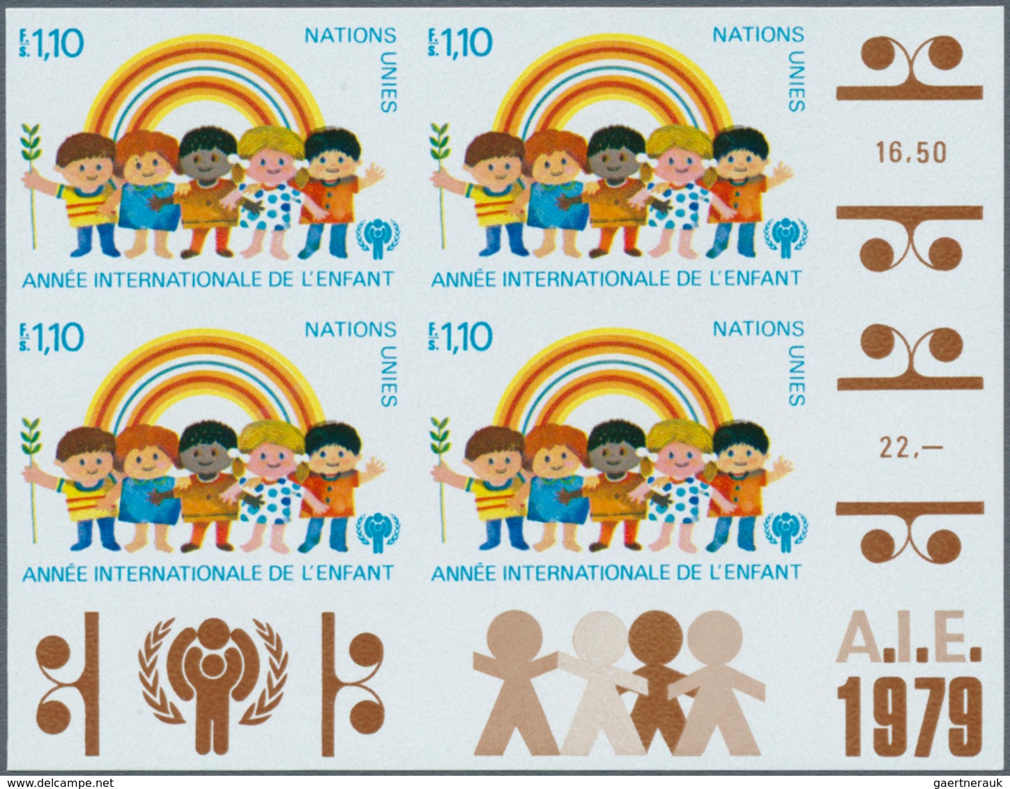 10317 Thematik: Kinder / Children: 1979, UNO GENF: International Year Of The Child Set Of Two Values In IM - Sonstige & Ohne Zuordnung