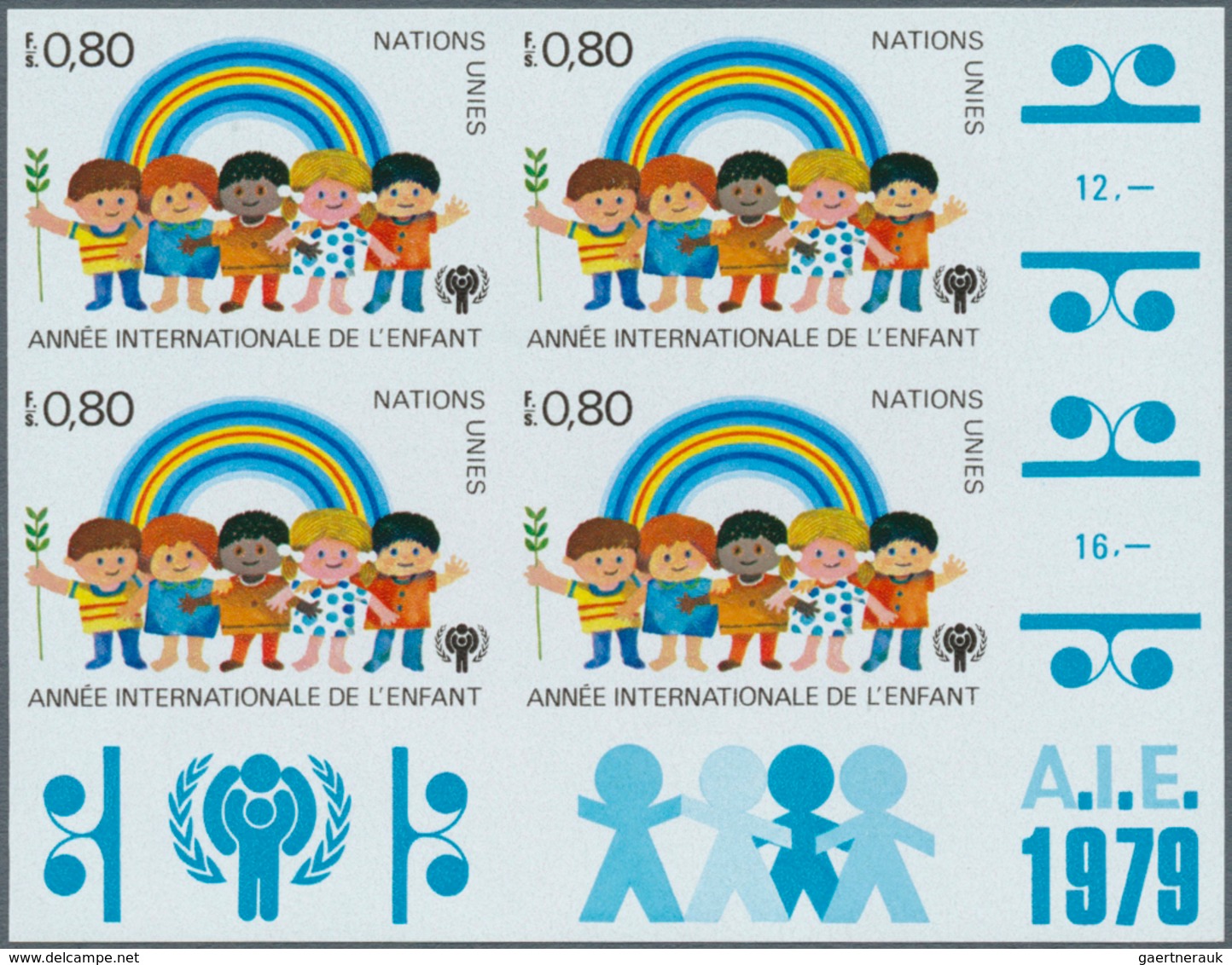 10317 Thematik: Kinder / Children: 1979, UNO GENF: International Year Of The Child Set Of Two Values In IM - Sonstige & Ohne Zuordnung