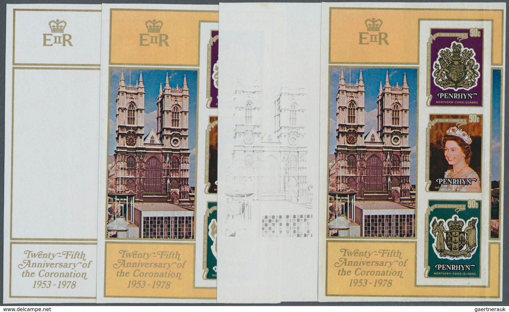 10322 Thematik: Königtum, Adel / Royalty, Nobility: 1978, 25th ANNIVERSARY OF THE CORONATION - 9 Items; Pe - Familles Royales