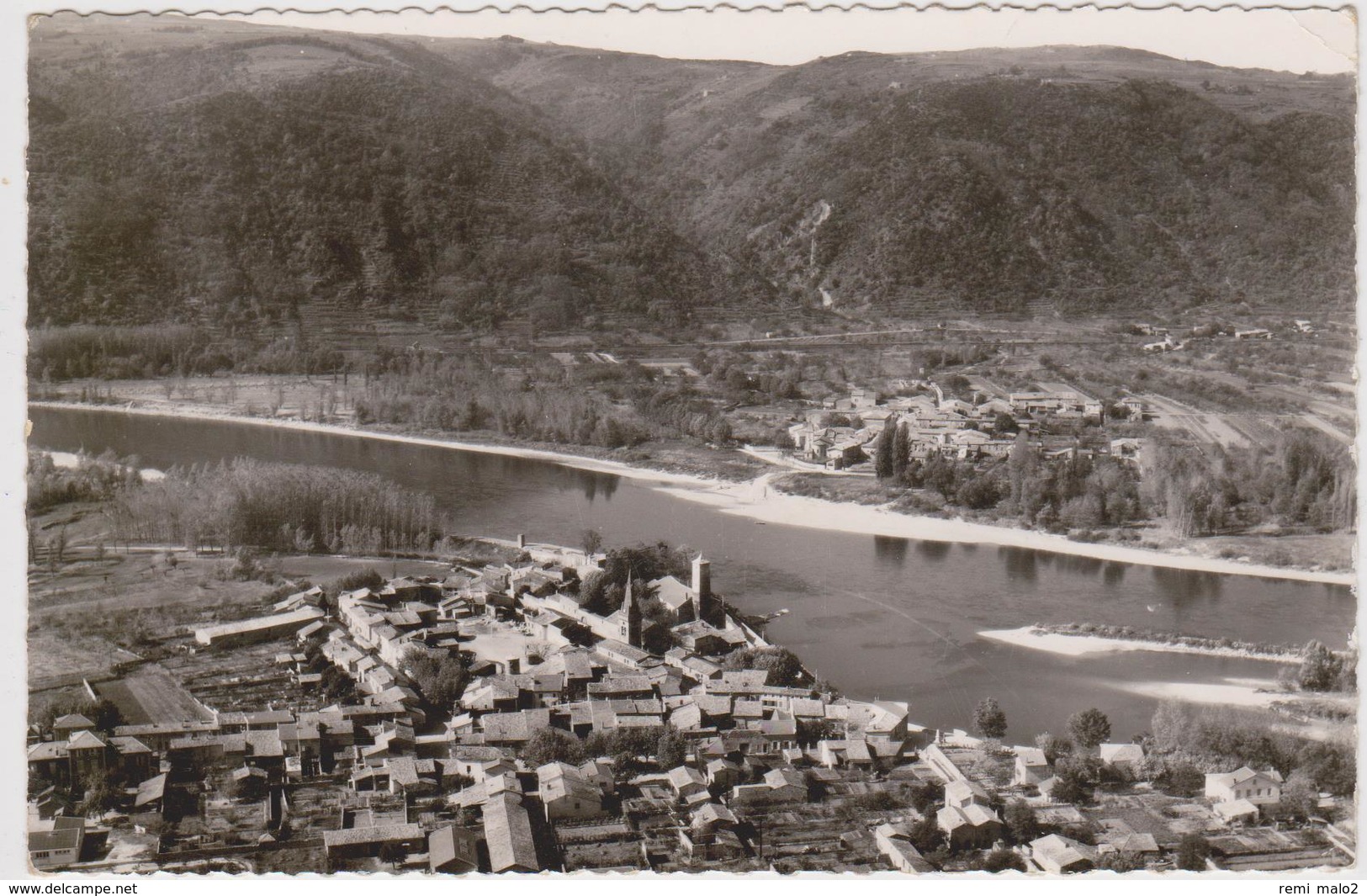 CARTE POSTALE   LA ROCHE DE GLUN 26  Vue Générale Aérienne Et La Vallée Du Rhône - Autres & Non Classés