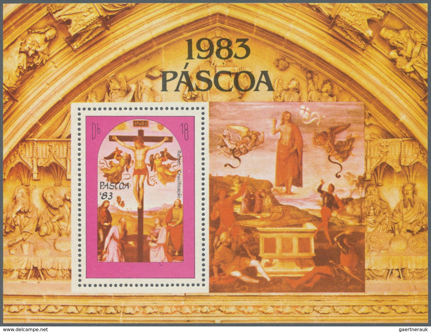 10351 Thematik: Malerei, Maler / Painting, Painters: 1983, SAO TOME E PRINCIPE: Easter Paintings 'Cruxifix - Autres & Non Classés