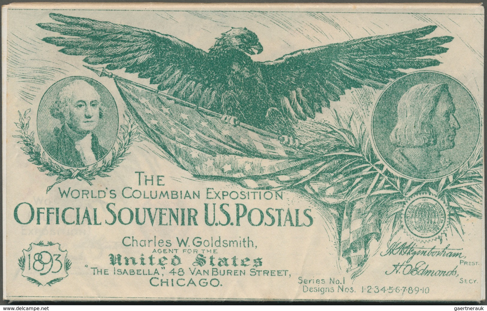 10365 Thematik: Messen-Weltausstellungen / Fairs, World Exhibitions: 1893, THE WORLD'S COLUMBIAN EXPOSITIO - Sonstige & Ohne Zuordnung