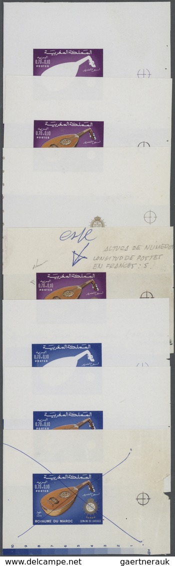 10386 Thematik: Musik-Musikinstrumente / Music Instruments: 1975, Marocco, WEEK OF BLIND PERSONS - 14 Item - Musique