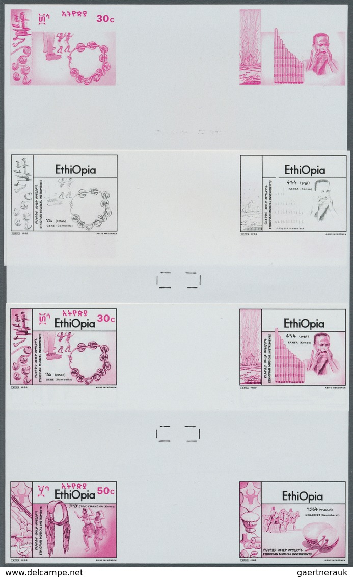 10391 Thematik: Musik-Musikinstrumente / Music Instruments: 1989, ETHIOPIAN MUSICAL INSTRUMENTS - 6 Items; - Musique