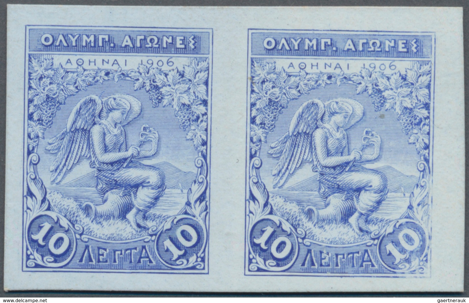 10414 Thematik: Olympische Spiele / Olympic Games: 1906, Griechenland Für Athen. PROBEDRUCK In Blau Für Wa - Sonstige & Ohne Zuordnung