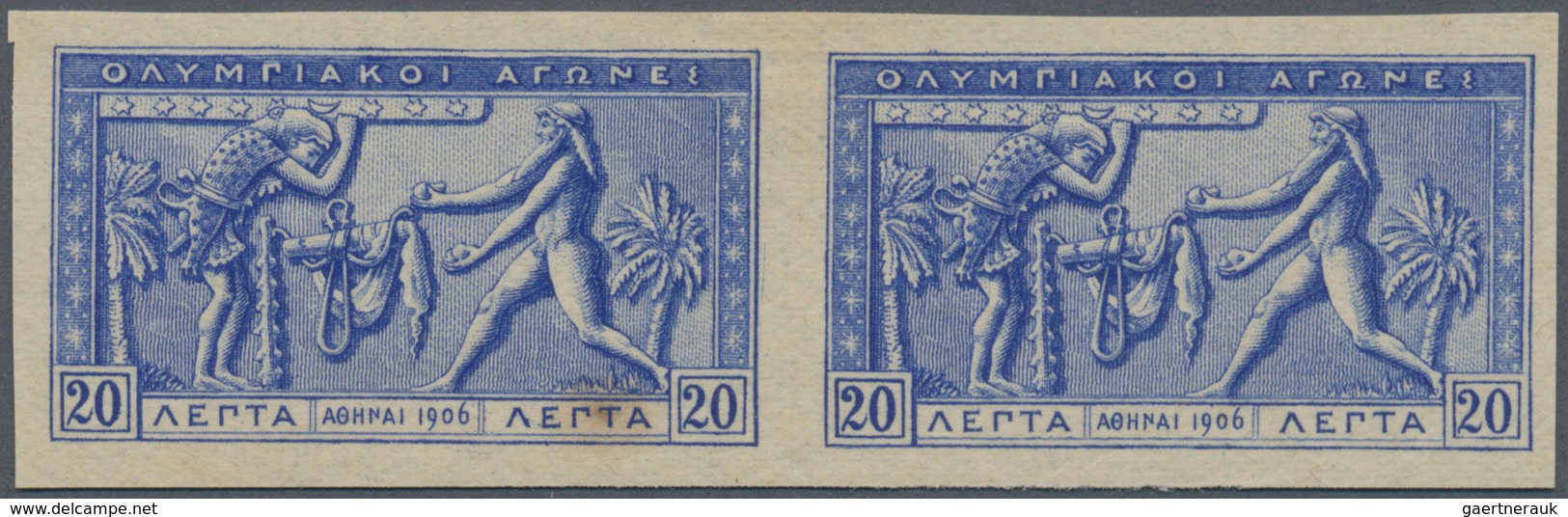 10416 Thematik: Olympische Spiele / Olympic Games: 1906, Griechenland Für Athen. 20 L Atlas Und Herakles A - Autres & Non Classés