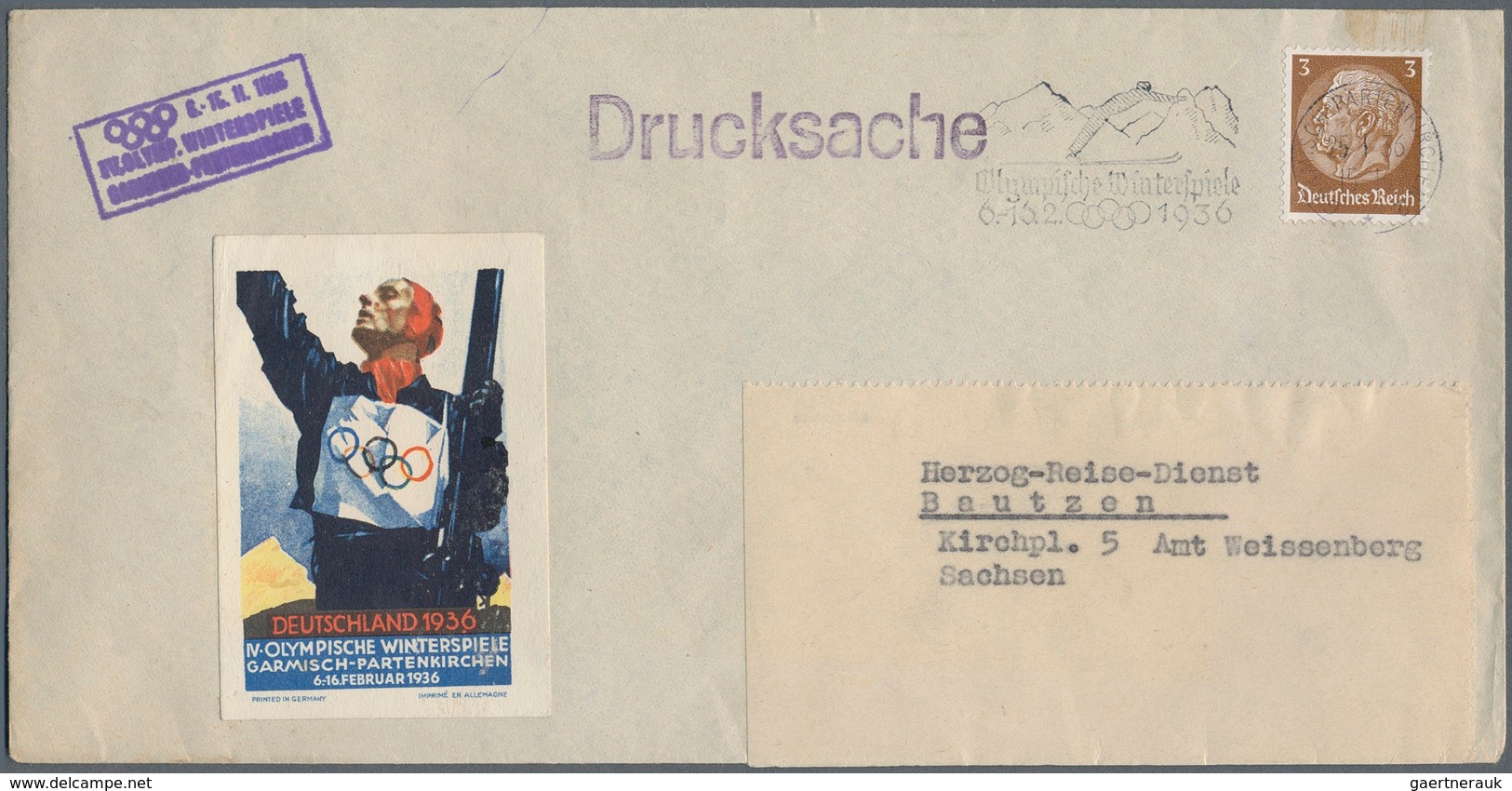 10470 Thematik: Olympische Spiele / Olympic Games: 1936, Germany For Berlin And Garmisch. Lot Containing O - Autres & Non Classés