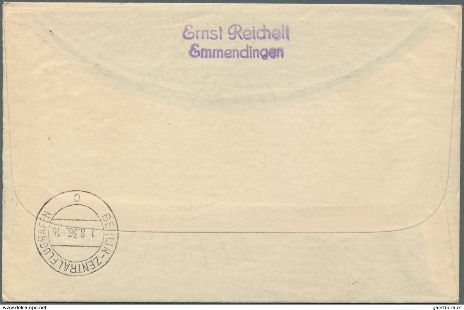 10496 Thematik: Olympische Spiele / Olympic Games: DR Olympiafahrtbrief M. Rotem Best.-o U. 75 Pf. "LZ 129 - Sonstige & Ohne Zuordnung