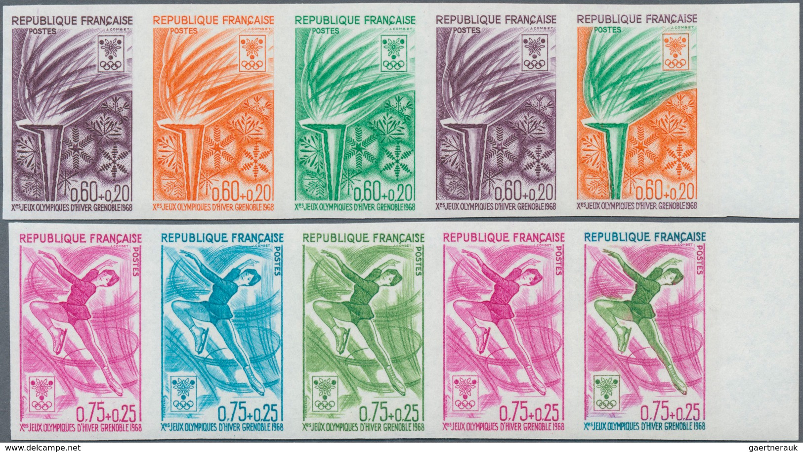 10542 Thematik: Olympische Spiele / Olympic Games: 1968, France. Complete Olympic Set "Winter Olympice Gre - Autres & Non Classés