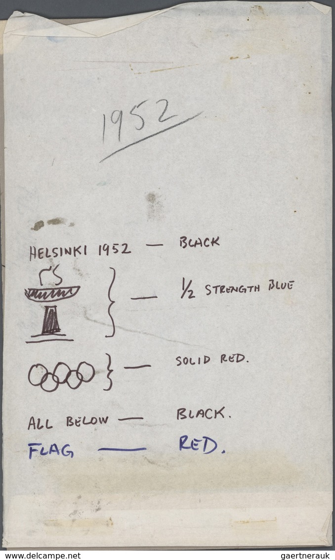 10549 Thematik: Olympische Spiele / Olympic Games: 1968, Yemen (Kingdom). Artist's Drawing For The Seventh - Sonstige & Ohne Zuordnung