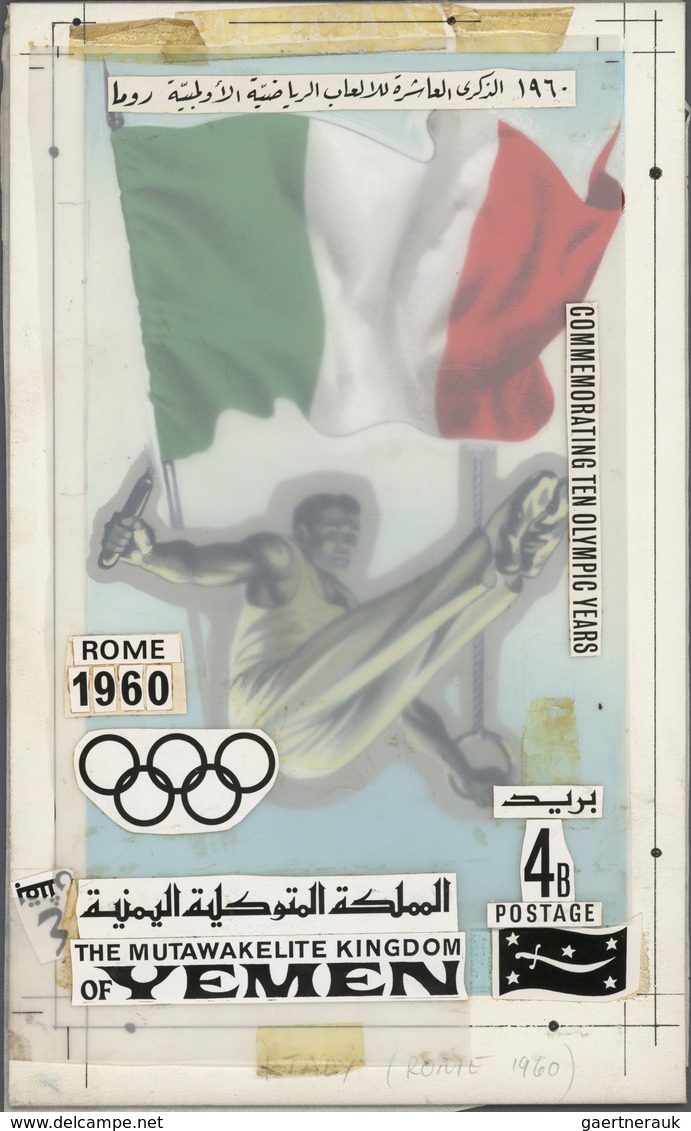 10551 Thematik: Olympische Spiele / Olympic Games: 1968, Yemen (Kingdom). Artist's Drawing For The Ninth 4 - Autres & Non Classés