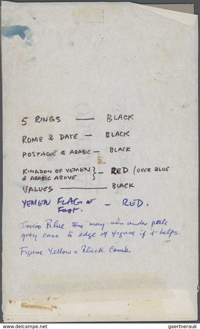 10551 Thematik: Olympische Spiele / Olympic Games: 1968, Yemen (Kingdom). Artist's Drawing For The Ninth 4 - Autres & Non Classés