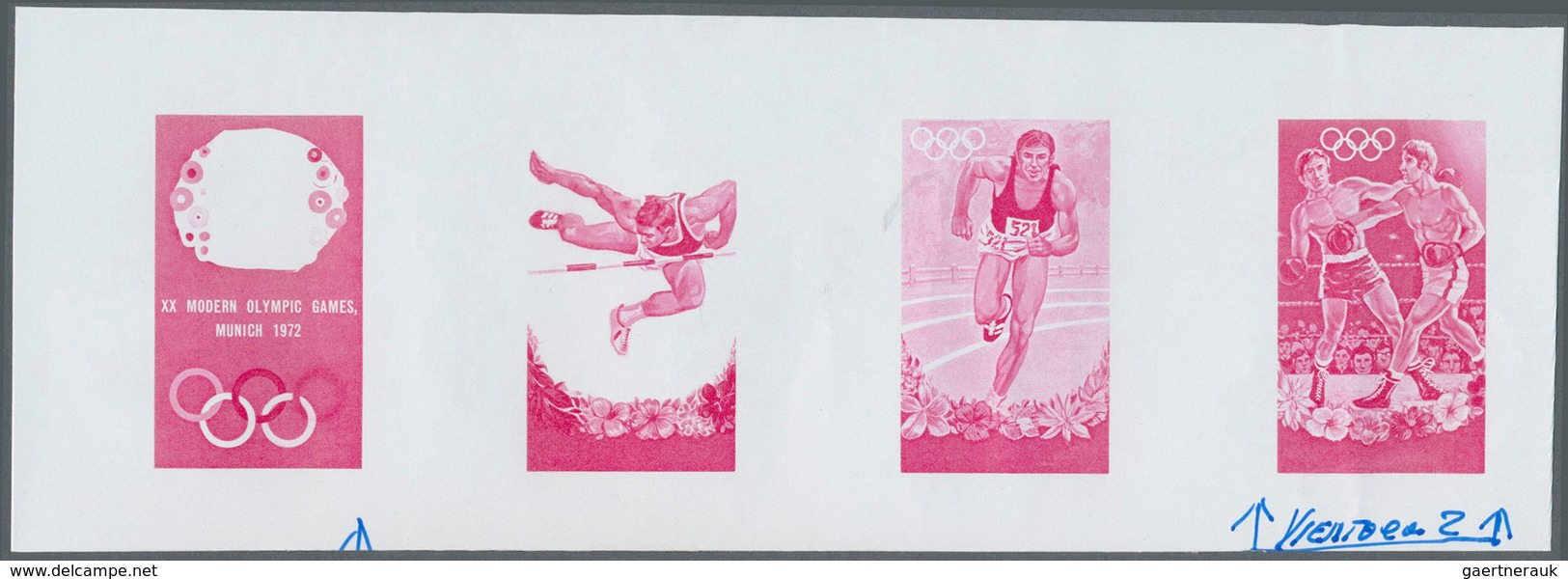 10590 Thematik: Olympische Spiele / Olympic Games: 1972, OLYMPIC SUMMER GAMES MUNICH '72, High Jump, Runni - Sonstige & Ohne Zuordnung