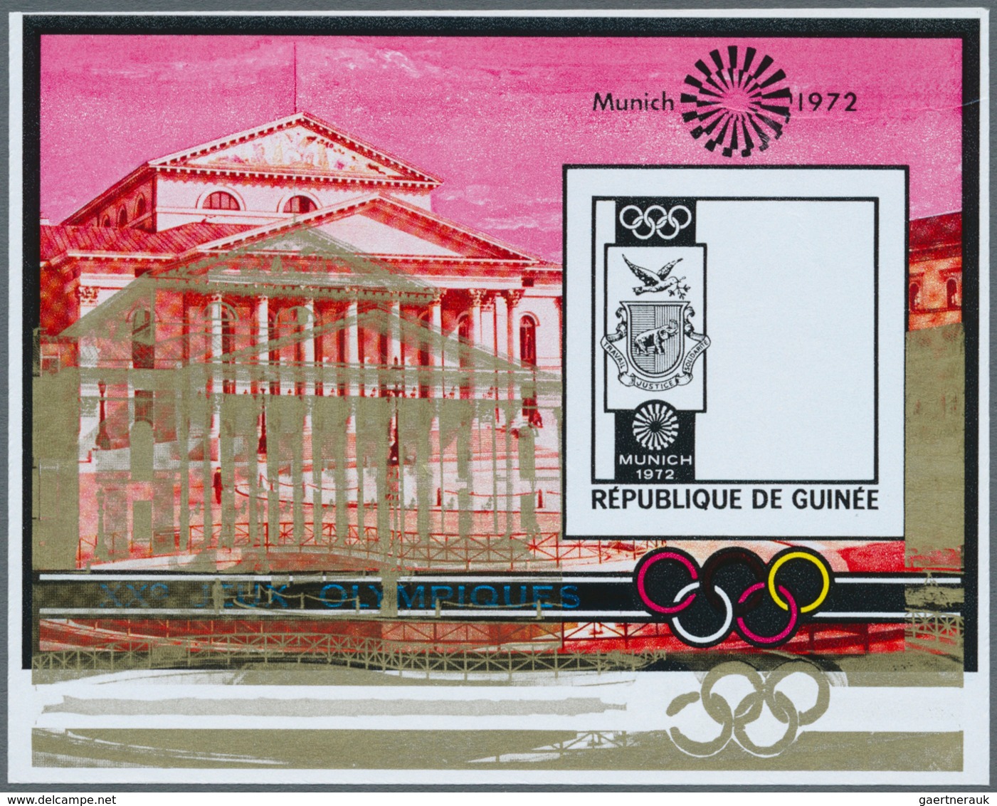 10596 Thematik: Olympische Spiele / Olympic Games: 1972, MUNICH '72 - 6 Items; Guinea, Collective Single D - Autres & Non Classés