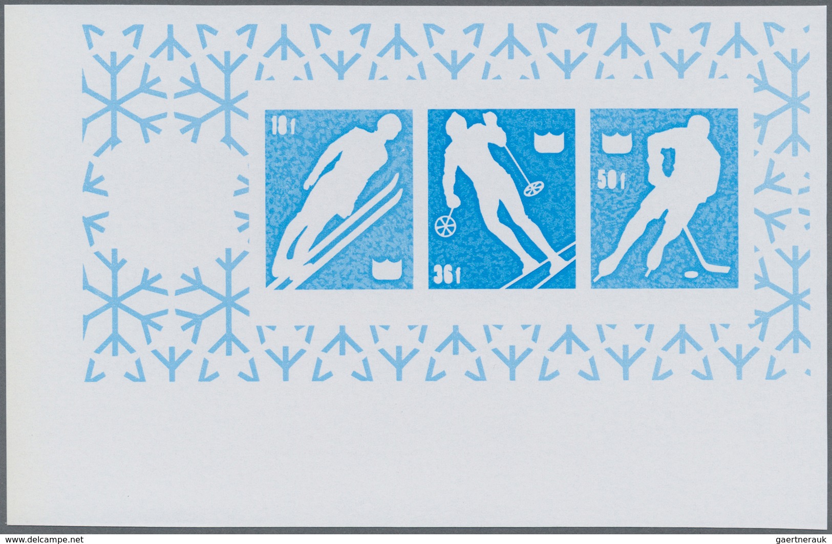 10607 Thematik: Olympische Spiele / olympic games: 1976, BURUNDI: Olympic Winter games Innsbruck two diffe