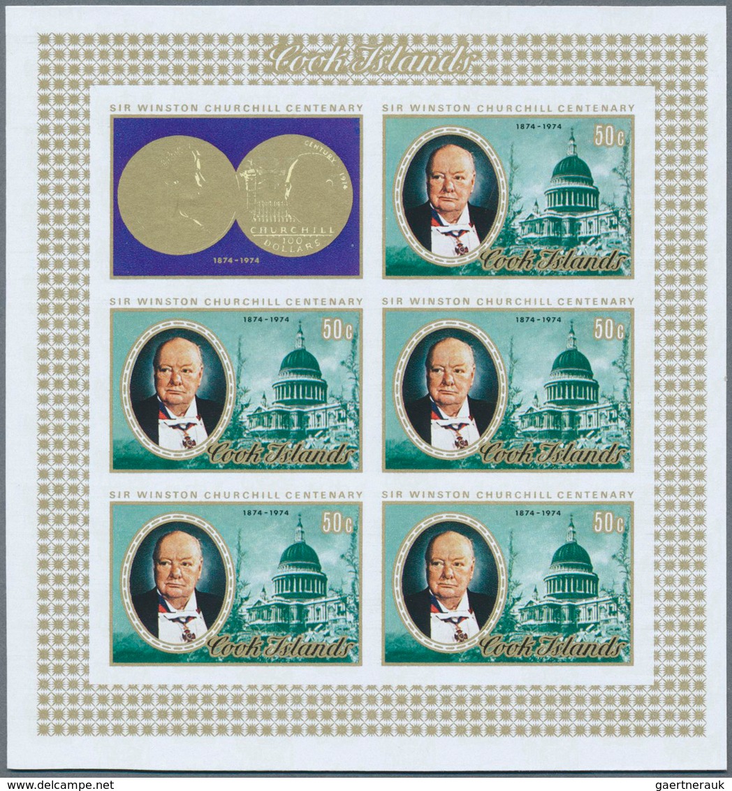 10645 Thematik: Persönlichkeiten - Churchill / Personalities - Churchill: 1974, Cook Islands. Complete Set - Sir Winston Churchill