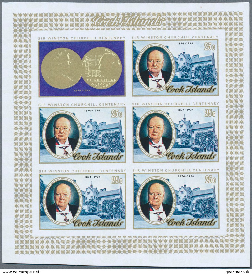 10645 Thematik: Persönlichkeiten - Churchill / Personalities - Churchill: 1974, Cook Islands. Complete Set - Sir Winston Churchill