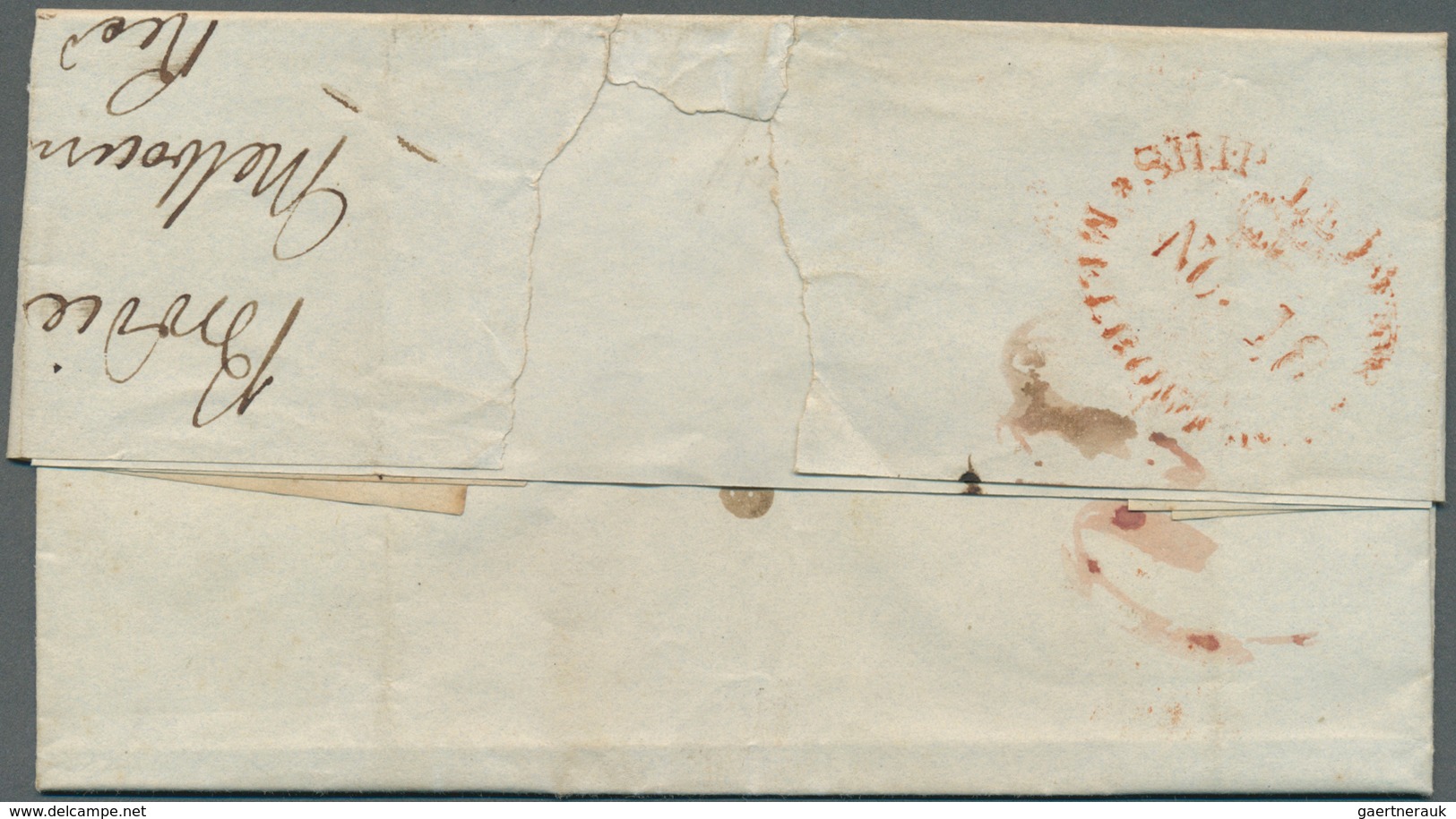 10658 Thematik: Pfadfinder / Boy Scouts: 1843, New South Wales, Folded Letter Cover From Melbourne To Laun - Sonstige & Ohne Zuordnung