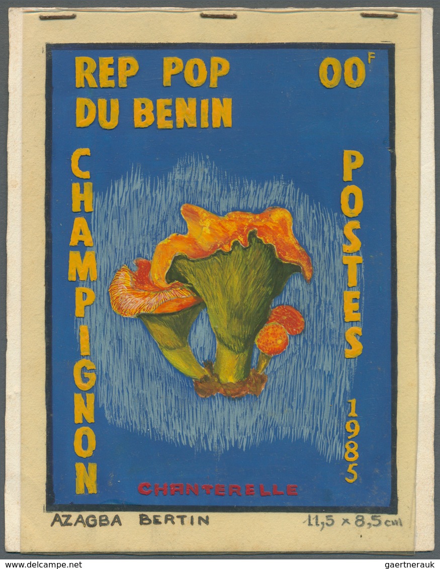 10713 Thematik: Pilze / Mushrooms: 1985, Benin. Artwork For A Value Of The MUSHROOMS Series Showing A Non- - Pilze