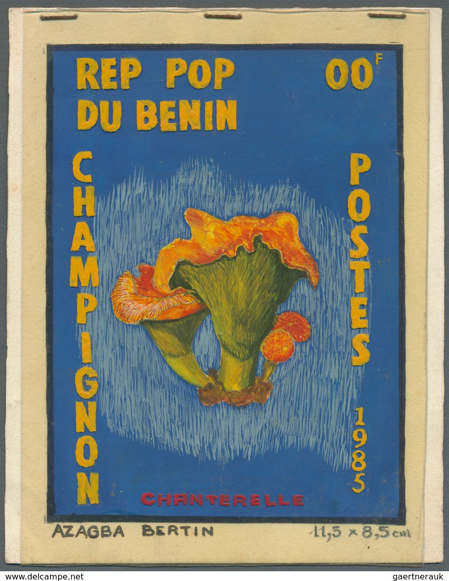 10713 Thematik: Pilze / Mushrooms: 1985, Benin. Artwork For A Value Of The MUSHROOMS Series Showing A Non- - Champignons