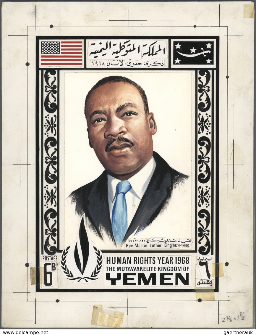 10716 Thematik: Politik / Politics: 1968, Yemen (Kingdom). Artist's Drawing For The 2B (and 4B, 6B ) Value - Non Classés