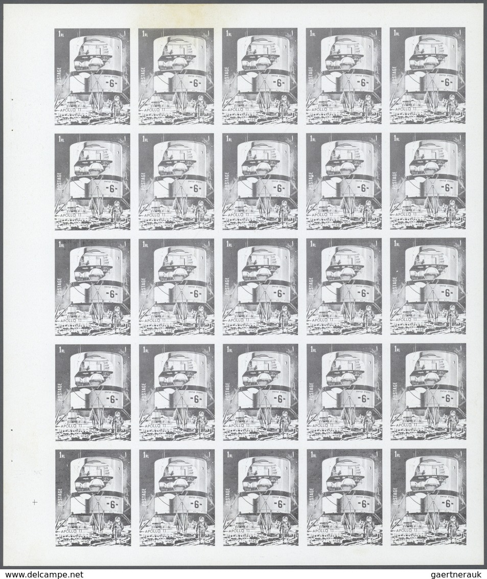 10761 Thematik: Raumfahrt / Astronautics: 1972. Sharjah. Progressive Proof (5 Phases) In Complete Sheets O - Autres & Non Classés