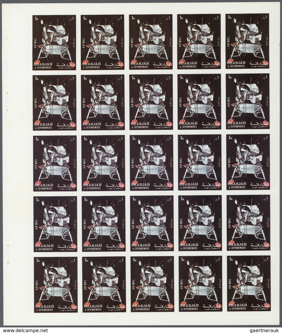 10763 Thematik: Raumfahrt / Astronautics: 1972. Sharjah. Progressive Proof (6 Phases) In Complete Sheets O - Altri & Non Classificati