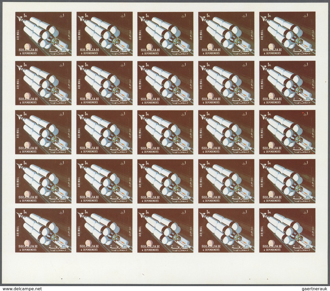 10764 Thematik: Raumfahrt / Astronautics: 1972. Sharjah. Progressive Proof (6 Phases) In Complete Sheets O - Altri & Non Classificati